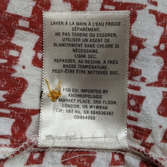 Maeve by Anthropologie Button Front Dog Print Blouse S - Picture 8 of 9